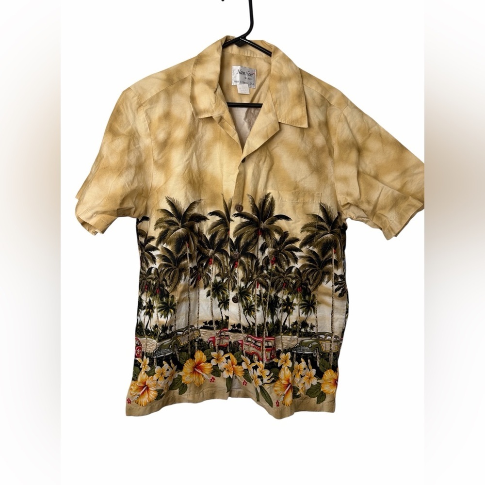 Vintage Lamco Naniloa Short Sleeve Cotton Camp Shirt Made in Hawaii